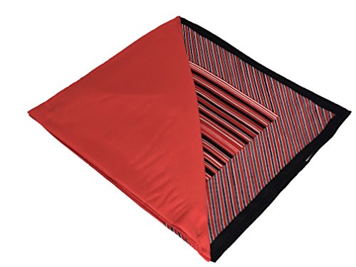 2 Sets Men's Handkerchiefs (One Solid & One Pattern) Pack of 2