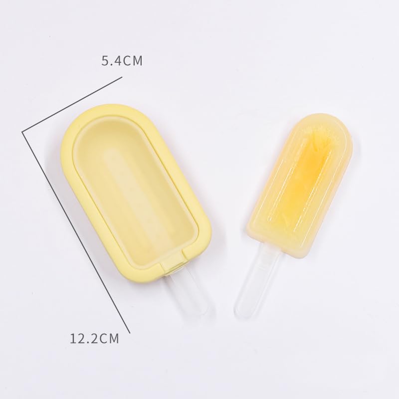 Molde silicona reutilizable para cubitos de hielo amarillo miniatura 2