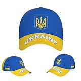 HACXZ Baseballkappe mit ukrainischer Flagge, 3D-Druck, weiß