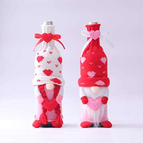 ABOOFAN 2 Peças de Gnomos de Páscoa Enfeites de Gonk Tampas de Garrafas de Vinho de Pelúcia Decoraçõ