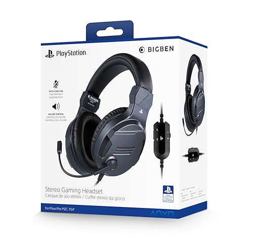 Casque Gaming Filaire stéréo, licencié Sony, pour PS4,PS5 (Titane)