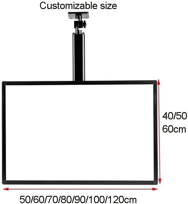 Marco De Exhibición De Publicidad LED, Caja De Luz For Exhibición De Carteles Colgantes Con Varilla Telescópica, Tablero De Menú Retroiluminado A Presión Adecuado For Carteles Anuncios Avisos Letreros