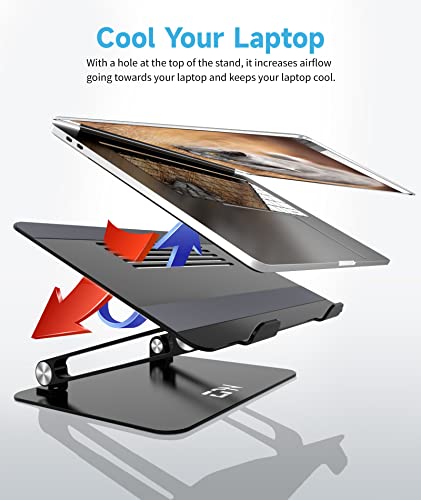 Laptop-Stand-EPN-Ergonomic-Portable-Laptop-Riser-Adjustable-Height-Laptop-Holder-with-Non-Slip-Silicone-Aluminium-Alloy-Compatible-for-MacBook-Lenovo-and-notebooks-up-to-17-Inch-Black