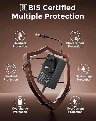 Image of FEDUS ClearTone12V 2A AC Power Adapter for Yamaha Keyboard, 2 Meter Cord, BIS Charging Power Supply Replacement for PA-130 PA-130B PA-3C, PSR, YPT, DGX, EZ, DD Series Digital Piano Portable Keyboard
