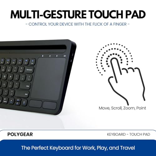 POLYGEAR BTX5050 Stylish Bluetooth Keyboard with touchpad, Multi Device Bluetooth 5.0, Wireless for Laptop, Mobile, iPad with Touchpad,... - Image 4