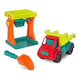 B. Toys – Sandy Sifter Set – Sand Mill Playset – Toy Sand Mill, Dump Truck, Shovel – Sand & Beach Toys for Toddlers, Kids – Outdoor Toys – 18 Months +