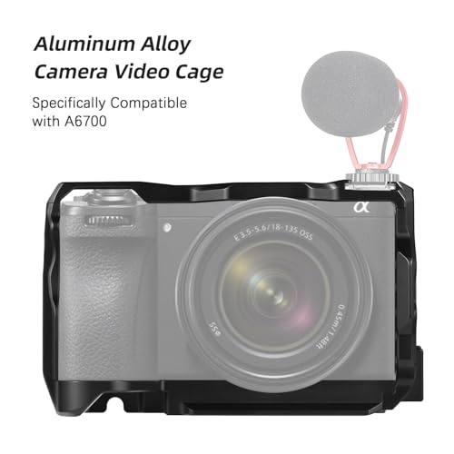 Image of Andoer Camera Stabilizer Cage for Sony A6700, Aluminum Alloy, Black, Camera-Accessories, CAMERA SUPPORT, Handheld /Tripod Mount