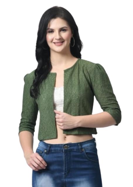 rayware Women's Stylish net Shrug-picture-43