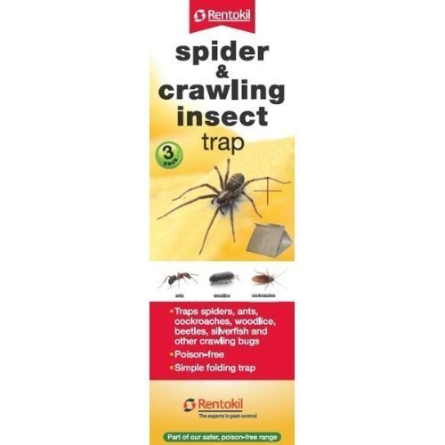 Rentokil 3 Pack Spider & Crawling Insect Beetle Ants Cockroaches Trap