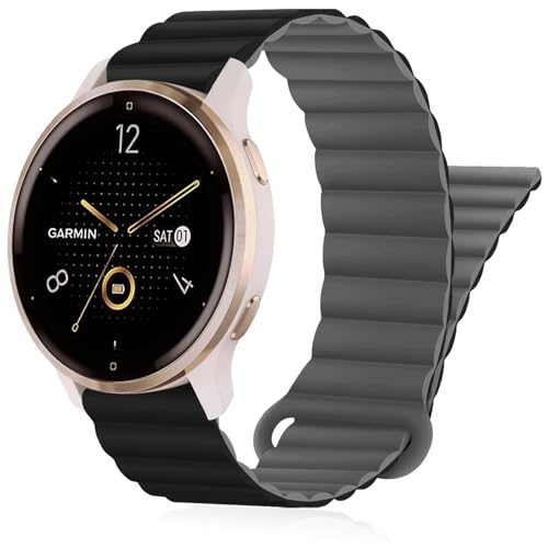 Correa 18mm Silicona Magnética para Garmin Venu y Forerunner miniatura 1