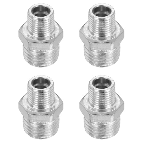 Adaptateur de conversion aérographe 1/8 mâle vers 1/4 mâle en métal anti-fuite lot de 4