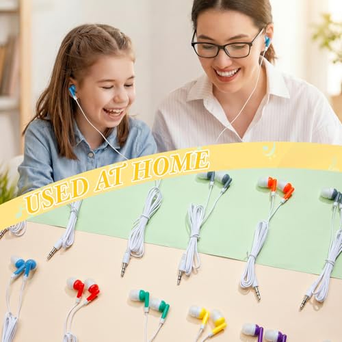 Image of Kigeli 300 Packs Wired Earbuds Bulk, Multicolor