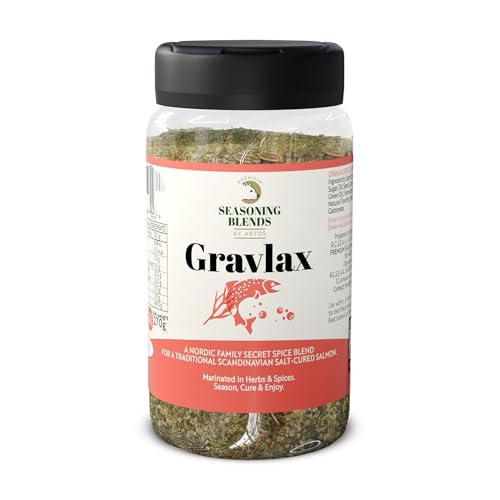 Gravlax | Graflax - Marinado para Salmón o Trucha Estilo Escandinavo - Sazonador Premium 100% Natural - Mezcla de Especias Sin MSG ni Alérgenos