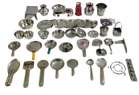 KGR Splash Miniature Steel Kitchen Set/Cooking Set for Kids and Baby/Girls (Stainless Steel) | Pack of 1 | (41pcs) (1 Years to 15 Years) | (B0D5HN8M8J) Amazon Price History, Amazon Price Tracker
