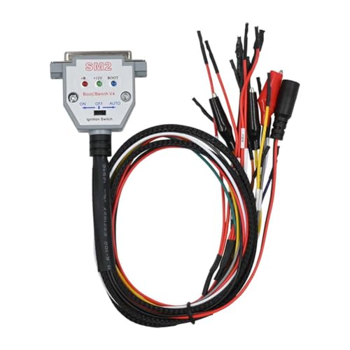 Wsikafxn SM2 PRO J2534 VCI �ǂݎ��/�������� ECU �P�[�u�� 3 LED ���C�g DB25 ECU �x���` �s���z�u �u�[�g �x���` �P�[�u�� �o�b�e���[ Batt Vcc Kline