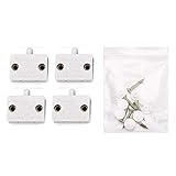 4pcs Gufastore White Cabinet Lamp Switch Wardrobe Touch Switches Drawers Open on Close Door (No Cable)