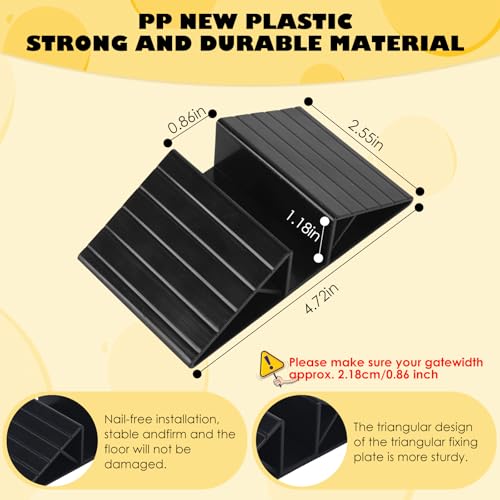 Anicuta 6 Pcs Pet Dog Gate Support Feet,Dog Gates Stabilizer Feet,Triangle Reinforcement Support for Pet Gate, Suitable for Stair Entrance, Interior Door, Pet Fence Dog Guardrail Reinforcement