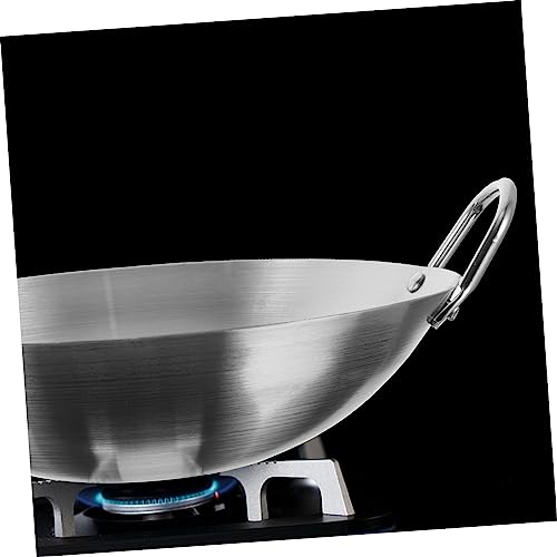 Wok de Acero Inoxidable con Asas Binaurales Práctico miniatura 7