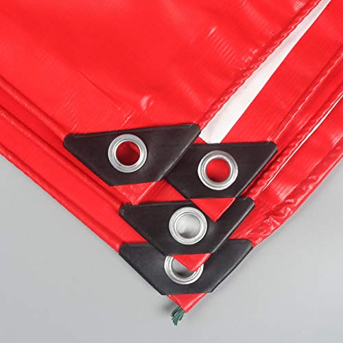 Bâche d'arrimage étanche rouge PVC 4x4 tissu gratté extérieur - 5