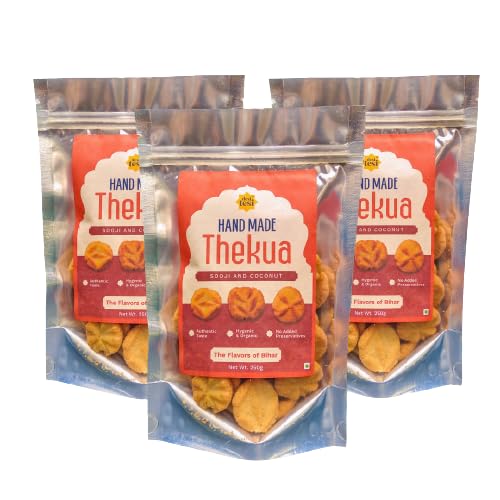 Desi Tesi Thekua - Preservative-Free, Coconut & Sooji Snack | Authentic Indian Taste | Celebrate Bihars Culinary Heritage | 250g (Pack of 3) (B0CM36H5YX) Amazon Price History, Amazon Price Tracker