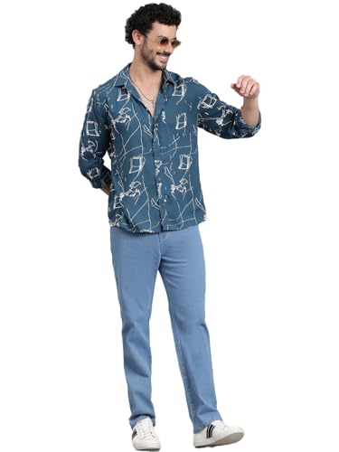 Chemise florale décontractée pour homme KOTTY multicolore en taille XL