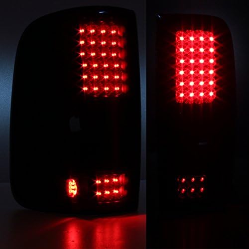 Miniatura 4 de AKKON - Para Ford F150 F-150 04-08 Pickup Truck Styleside Modelo Negro Ahumado LED Luces traseras Pares de lámparas de freno