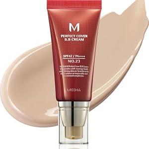 MISSHA M Perfect Cover BB Cream No23 Natural Beige LightMedium with CoolNeutral Undertone SPF 42 PA 169 Fl Oz Tinted Moisturizer for face with SPF