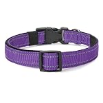 Reflective Dog Collar Padded with Soft Neoprene Breathable Quick Release Basic Dog Collars for Medium Dogs Purple Girl - Image 6