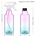 Hethyo Plastic Spray Bottle 16.9oz Empty Spray Bottles Refillable Container Trigger Sprayer for Cleaning Solutions, Water, Plants, Pet, Essential Oils, Hair, 2 Pack (gradient)