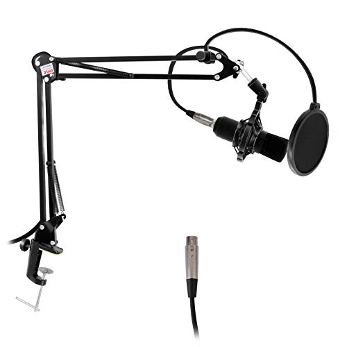 Soporte de micrófono con brazo ajustable y extensible tipo tijera Pyle para mesa