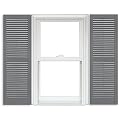 Polaris Vinyl Open Louver Shutters (1 Pair) - 049 Paintable - 15 Inch x 59 Inch