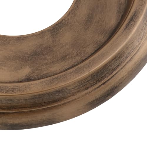 Image of PU Ceiling Medallions 2Pcs, 9.8 Inches x 3.86 Inches, Bronze Tone | Whole Cover Type, Fits 3.86 Inches Canopy, European Vintage Carving Style, Synthetic Foam Construction for Easy Installation