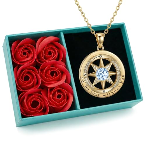 NORBU S925 �R���p�X�l�b�N���X �����A�Ȃւ̃M�t�g�A5A�L���[�r�b�N�W���R�j�A�a���� ���f�B�[�X�R���p�X�l�b�N���X�A�L�O���A�a�����A�o�����^�C���f�[�A��̓��A�������A�N���X�}�X�M�t�g�ɑf�G�ȃW���G���[ I d Be Lost Without Yo