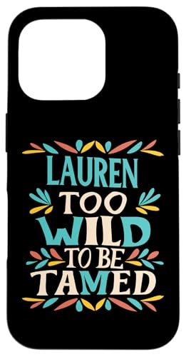 LAUREN Name Cute Retro Girls Wildflower LAUREN Name X}zP[X iPhone 16 Pro p