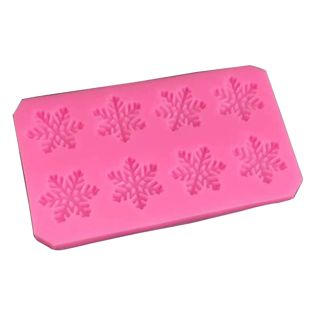 Elnwnnkc D Silicone Cake Chocolate Molds Snowflakes Shape Fondant Baking Gadgets Cake Baking Kitchen Accessories 5 Types Snowflake Candy Molds Silicone