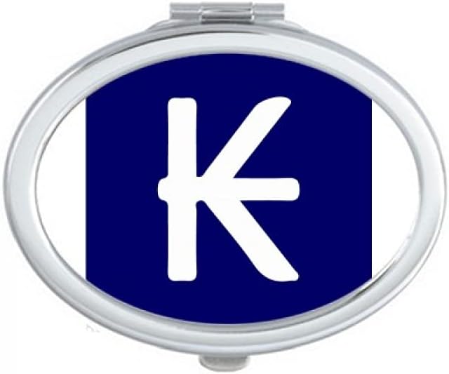 Lao Currency Symbol Kip LAK Mirror Portable Fold Hand Makeup Double Side Glasses
