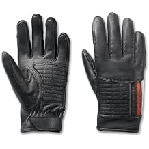 Harley-Davidson Womens Leather Motorcycle Gloves Black, South Shore 98114-23VW