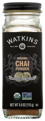 Watkins Gourmet Organic Spice Jar, Chai Powder, Non-GMO, Kosher, 4.0 oz. Bottle, 1-Pack