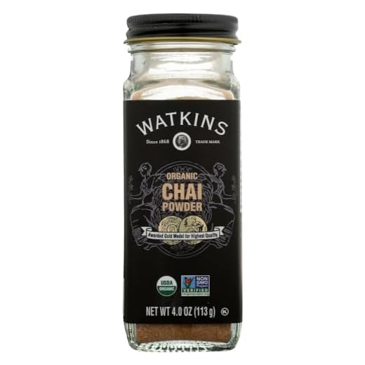 Watkins Gourmet Organic Spice Jar, Chai Powder, Non-GMO, Kosher, 4.0 oz. Bottle, 1-Pack