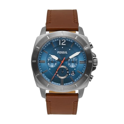 Fossil Mens Leather Analog Blue Dial Watch-Bq2844 (B0CXJGK4DW) Amazon Price History, Amazon Price Tracker