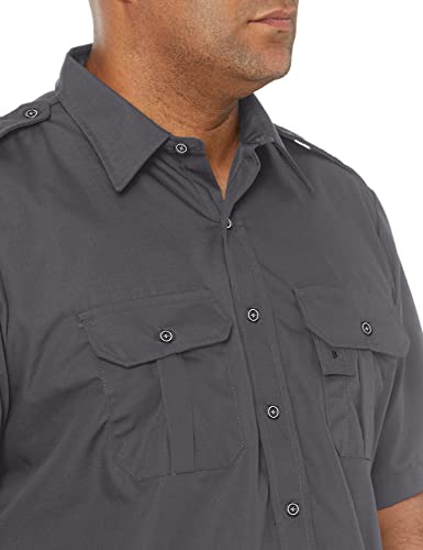 Propper Men's Short Sleeve Tactical Dress Shirt, Dark Grey, Medium #TOP2