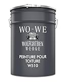 ✅ Grande rendement : Notre peinture de toit se caractérise par un bon rendement, couvrant environ 5m² par litre.