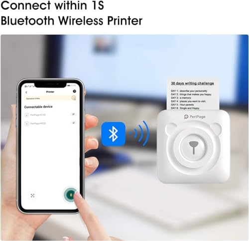 Mobiler Etikettendrucker PeriPage im Taschenformat, monochrom