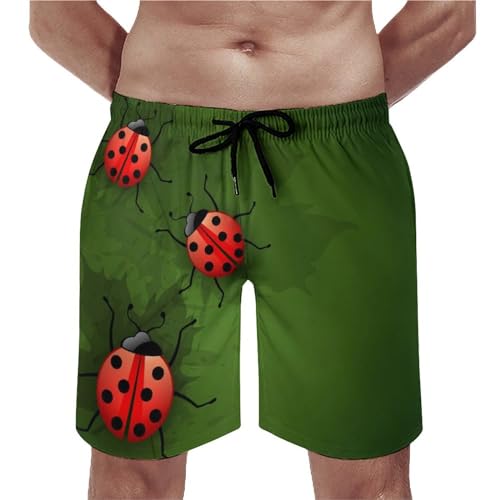 Short de bain homme UMENG coccinelle taille S avec poches et cordon