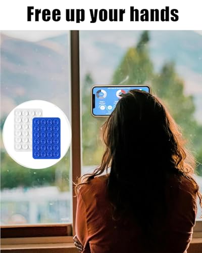 Image of 6 PCS Suction Phone Case, Phone Suction Sticker, Silicone Suction Phone Case for Hands-Free Mobile Accessory Holder Grip (6 Colors)