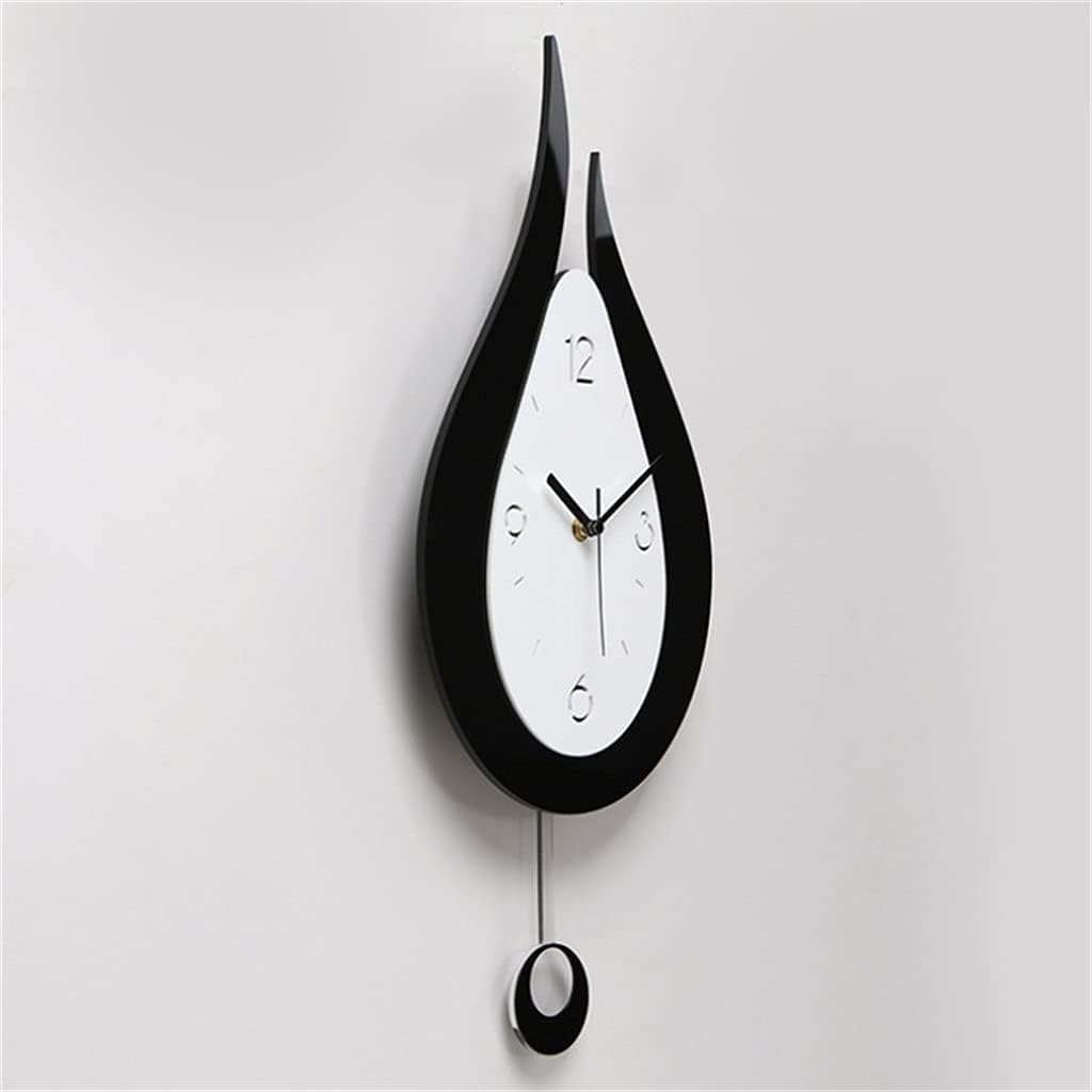 RUVOO Wall Clock Wall Clocks Acrylic Water Droplets Design Swing Wall Clock Modern Nordic Living Room Creative Bedroom Silent Quartz Wall Clock for Living Room Decor