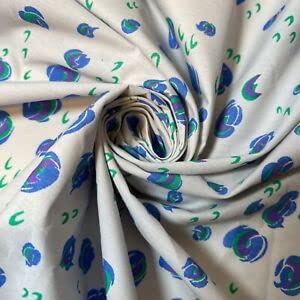 100% Cotton Vintage Novelty Floral Dress Material Craft Quilting Fabric - Perfect for Sewing Projects and Dress Making - Cotton Fabric by The Metre Clearance 44" (Stone Half Moon) — image 1