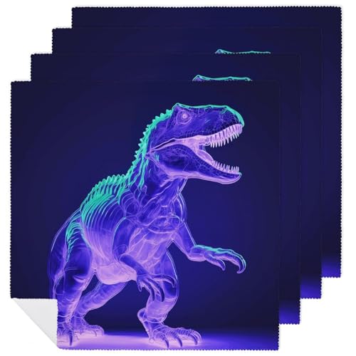 Servilletas de Tela Estilo Dinosaurio Verde 47.5x47.5 cm 1 unidad miniatura 1