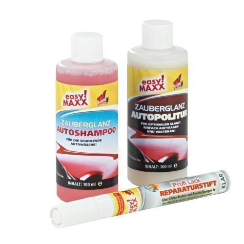 Preisvergleich Produktbild TV Das Original easymaxx Zauberglanz Autopflege-Set 400ml Autopolitur 200ml & Autoshampoo 200ml (EUR 1,10 / 100 ml)