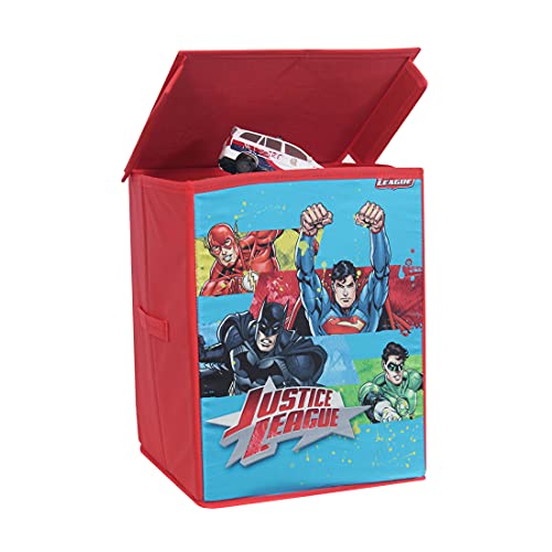 Image of Justice League Toys Organizer Storage Box with Top Lid for Baby Boy's and Baby Girl's,(Pack of 1) Red